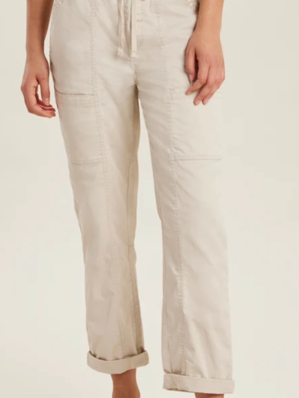 Supplies Cream Stretch Cotton Utility Pants Size M